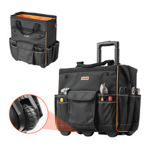 VEVOR Rolling Tool Bag, 110 lbs Load, with Wheels for Electrician, Const... - $67.90