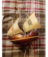 Vintage Wooden Ship Sailing Night Light, Home Decor  Needs Some Repair  - $18.70