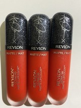 Lot Of 3 Revlon Ultra HD, Matte Lipcolor, Ashley Graham, #001 Loud And Proud - $11.88