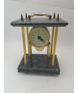 Commodore Quartz Mantle Desk Clock Marble Base &amp; Top Non-Working Parts O... - $386.27 MXN