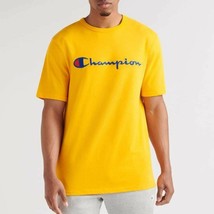 Nwt Champion Msrp $32.99 Men&#39;s Yellow Crew Neck Short Sleeve T-SHIRT Size L - $17.47