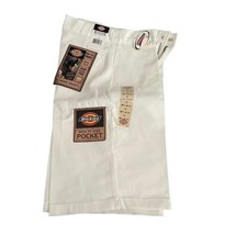 NWT Dickies Men&#39;s Size Waist 28 Loose Fit 13 &quot; Multi Pocket Work Shorts White - £20.28 GBP