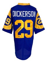 Eric Dickerson Signed Custom Blue Pro-Style Football Jersey HOF 99 BAS - £144.93 GBP