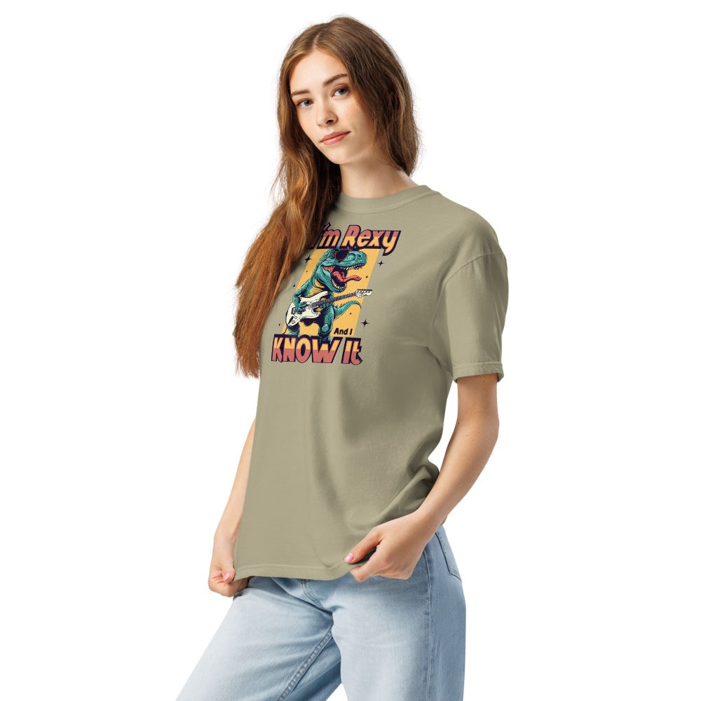 Unisex Garment-Dyed Heavyweight T-Shirt – I’m Rexy (Khaki) Item image 10