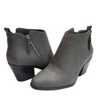 JustFab Carlee Size Zip Heeled Bootie in Gray Size US 9 Runs Large - £15.78 GBP