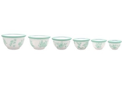 Pioneer Woman ~ Twelve (12) Piece Nesting Bowl Set ~ Melamine ~ AGATHA GREEN Item image 13