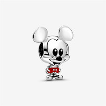 S925 Sterling Silver Disney Mickey Mouse Red Trousers Charm,Gift for Her - $13.99