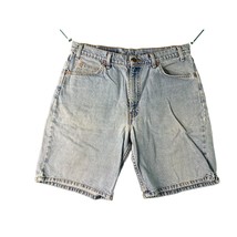 Levis 550 Mens Size 36 Vintage Y2K jean Shorts Blue Denim Light Wash Ora... - $24.74