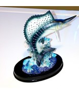 Marlin Sail Fish Florida Souvenir coral plastic Aqua Blue - $218.24 MXN