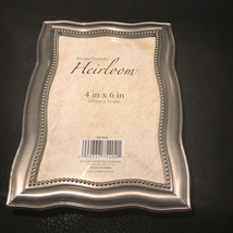 Home Trends Heirloom Pewter Metal Photo Frame with Rhinestones 4&quot; x 6&quot; NEW - £6.07 GBP