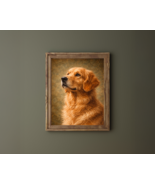 Golden Retriever Wall Art Printable | Dog Portrait Painting | Digital Download - $3.00