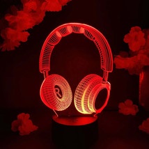 Headset 3D Illusion Lamp Kids Xmas Gift LED PC Desk Nightlight Novelty L... - £8.22 GBP+