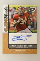 2007 Topps Class Marks CM-KD Kenneth Darby Alabama Buccaneers Rookie Autograph - £4.66 GBP