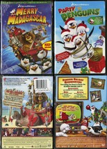 Merry Madagascar &amp; Party With The Penguins Dvd 2-PACK Dreamworks Video New - £12.02 GBP