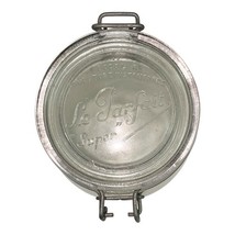 Le Parfait Super Jar 7" Tall Wire Bail Glass Canister France 3.5" Base Vtg Quart image 5