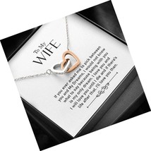 To My Wife, I love you until I die, Double Hearts Necklace, - £105.58 GBP