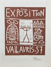 &quot;Exposition Vallauris 1957&quot; by Picasso Signed Lithograph 10&quot;x7 1/2&quot; - £1,471.86 GBP
