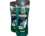 AXE ICE CHILL Insta Fresh Body Wash with Icy Menthol 16 oz NEW Lot of 2 - $27.71