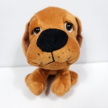 Brown Sad Eyes Puppy Dog Plush Stuffed Animal 7&quot; Soft Circus Circus - £17.57 GBP