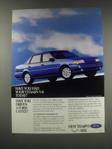 1991 Ford Tempo GLS Ad - Have you had yur vitamin V-6 today? - £14.53 GBP