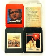 Lot of 4, 8 Track Tapes-Country-Johnny Cash Hank Williams Jr Willie Nels... - $15.88