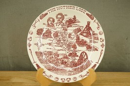 Vintage China Vernon Kilns Transferware Plate The Mother Lode Gold Mining CA - £22.54 GBP