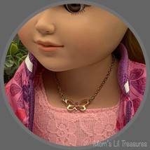Pink Rhinestone Butterfly Gold Chain Doll Necklace • 18 Inch Doll Jewelry - $6.86