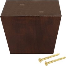 Furniture Legs for Sofa Chair Couch , 3 Inch Dark Walnut Finish - Set of 4 - $559.57 MXN