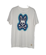 Psycho Bunny Men&#39;s Graphic T Shirt Size 4 White Blue NEW Robert Godley 1... - $44.99