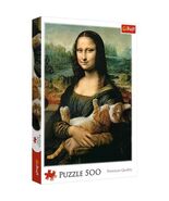 500 Piece Jigsaw Puzzles, Mona Lisa and a Purring Kitty, Da Vinci Puzzle... - €24,51 EUR