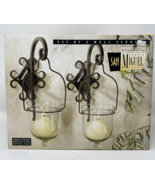 San Miguel Candle Lamps Wall Sconces Set of 2 Regency NEW - €24,28 EUR
