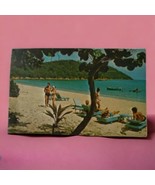 St Thomas Virgin Islands Postcard Vintage 60s People On Beach Beachcombe... - £8.59 GBP