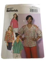 Butterick Sewing Pattern B6457 Top Shirt Easy Back Neck Button 14 16 18 20 22 UC - $12.99