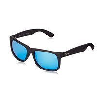 RAY BAN Men 4165 Sunglasses,Black ( Vidiros : Blue Mirror 622/55 )  - $234.00