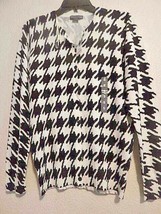 Women&#39;s Covington Long Sleeve Cardigan BLACK&amp; White Size Small NEW  - £17.02 GBP