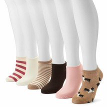 No Show Socks Lot Of 6 Good for Life Graphic Patterned Trendy Womens Size 9-11 - £6.31 GBP