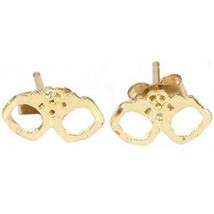 8 Pcs14K Gold Handcuff Earrings Police Handcuffs Ear Jewelry - £33.21 GBP