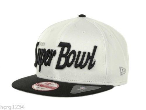 Primary image for New Era 9Fifty New Orleans Super Bowl XLVII Snapback Cap Hat White Black