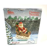 Vtg Santa On The Move Sledding Jingle Bells Musical Aldon  Bisque Porcel... - £11.77 GBP