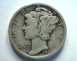 1920 MERCURY DIME FINE F NICE ORIGINAL COIN FROM BOBS COINS FAST SHIPMENT - $7.00