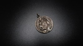 Sanctus Josephus Medal Silver Color Pious Union of St Joseph&#39;s Death Pen... - £17.12 GBP