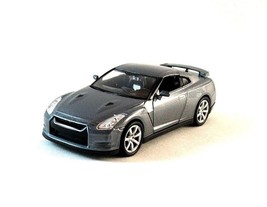 Nissan GT-R Metallic Gray Welly 1/38 Diecast Sport Car Collector&#39;s Model , New - £25.81 GBP