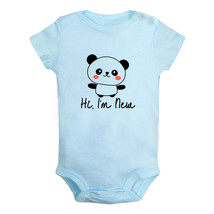Hi, I&#39;m New Funny Rompers Newborn Baby Bodysuits Infant Jumpsuits Kids O... - £8.29 GBP+