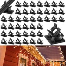 Barydat Cable Clips Black 50pcs Self Adhesive Wire Organizer 1.46x0.72in - $71.58 MXN