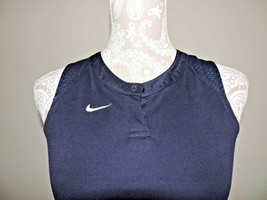 Nike Team Fit Dry Tank Top Blue Shirt Athletic Workout Gym Running Sports XS 0 2 - £10.38 GBP