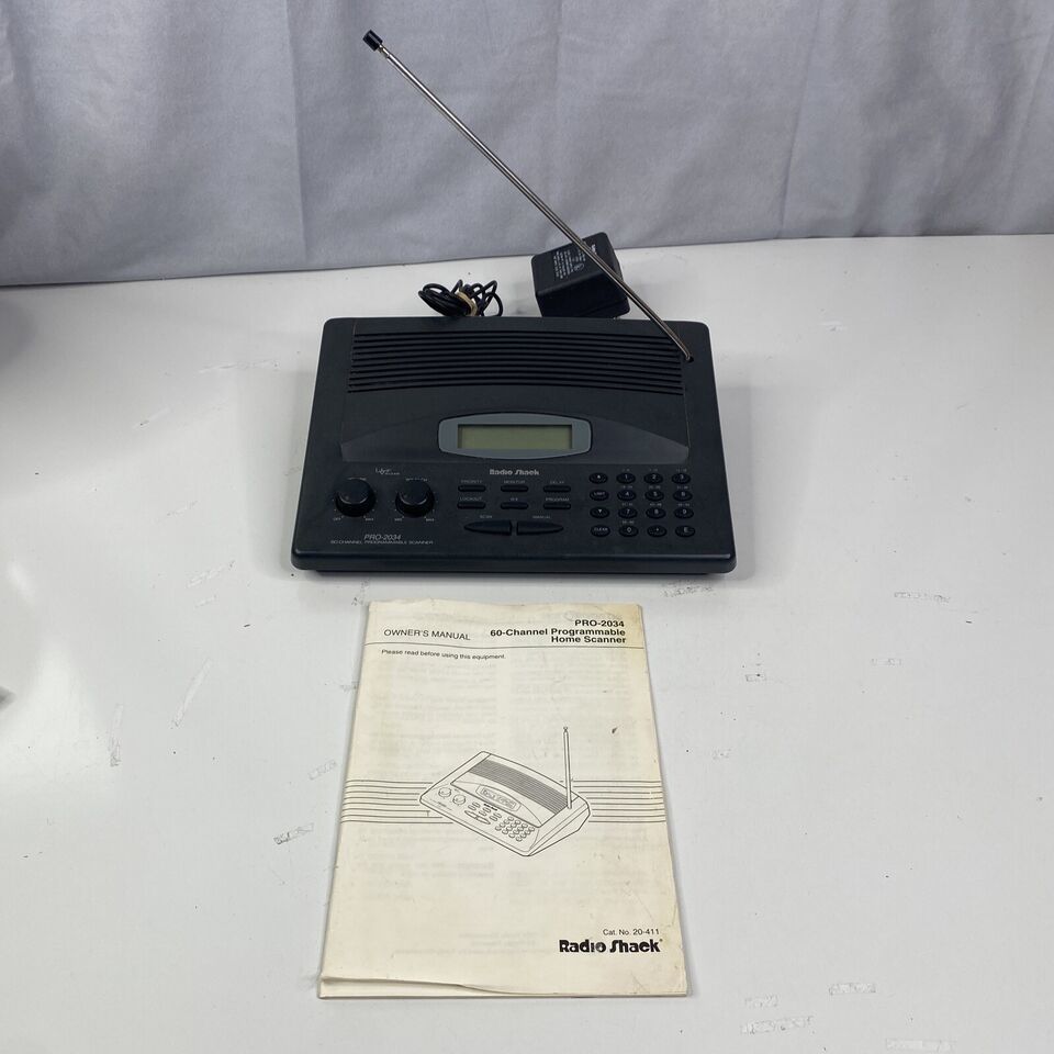Primary image for Radio Shack PRO-2034 Desktop 60-Channel Programmable Home Scanner w/ Manual