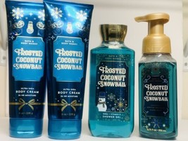 Bath &amp; Body Works Frosted Coconut Snowball Body Cream, Shower Gel, Hand Soap Lot - £38.96 GBP