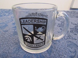 Seneca Battalion Army ROTC Clear Drinking Cup Mug Glass Leadership Excellence - £7.82 GBP