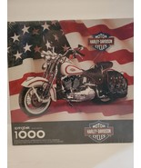 Springbok Harley-Davidson Motorcycle 1000 Piece Puzzle American Flag 20&quot;... - $54.99