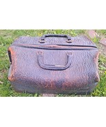 DOCTOR  Dr Medical Large Bag Antique Vintage Leather Zipper works keys. - £149.93 GBP